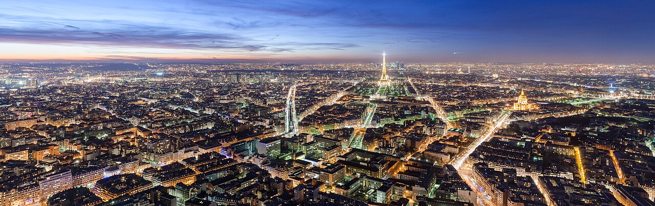 Paris skyline view